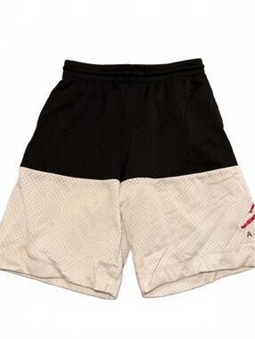 Jordan Boys Large Basketball Shorts Black White - Athletic Mesh Sportswear